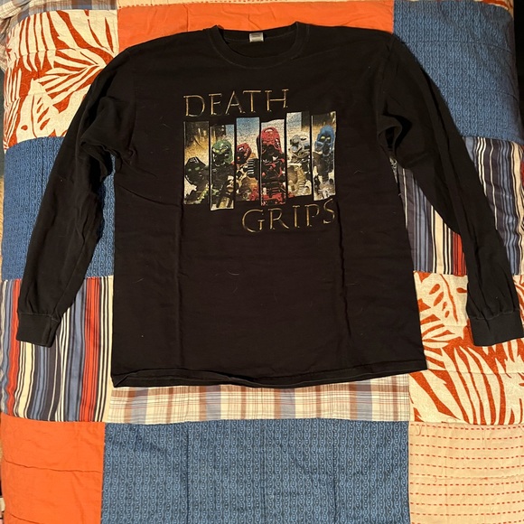 Black Long Sleeve Death Grips T Shirt - Picture 1 of 2